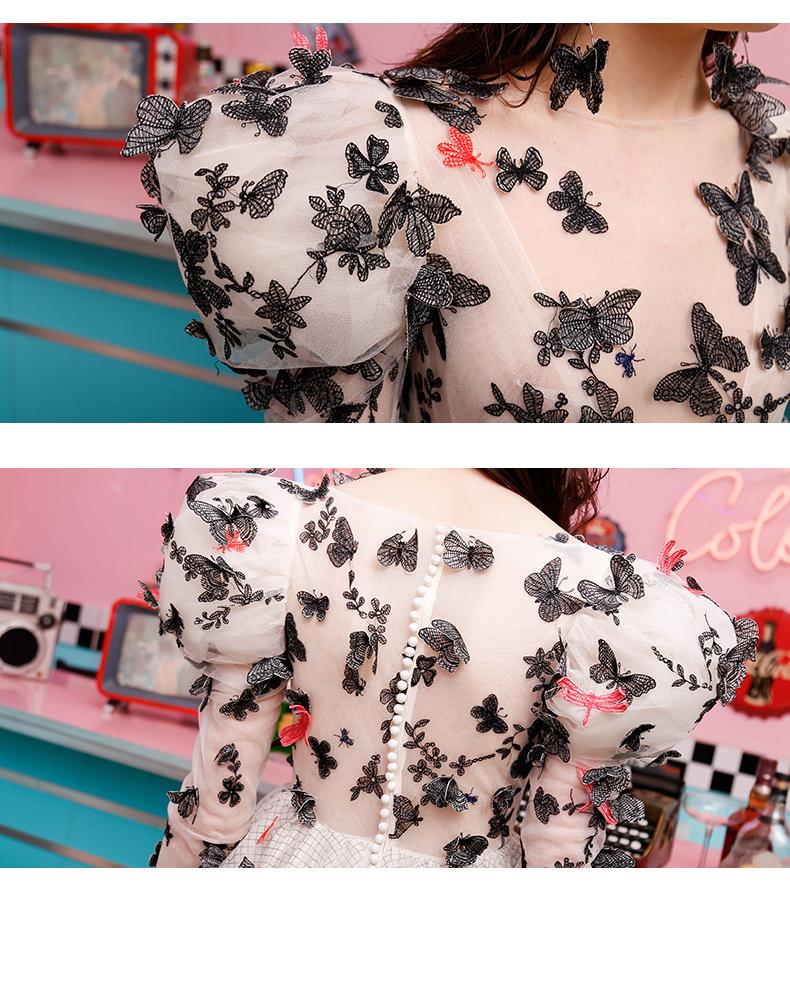 Heavy Industry Series Embroidered Dress train butterfly embroidery Trailing Designer Classical custom evening wedding dress gown - Aiva