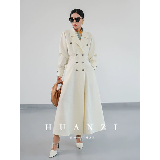 Huanzi autumn French trench coat - Sabba