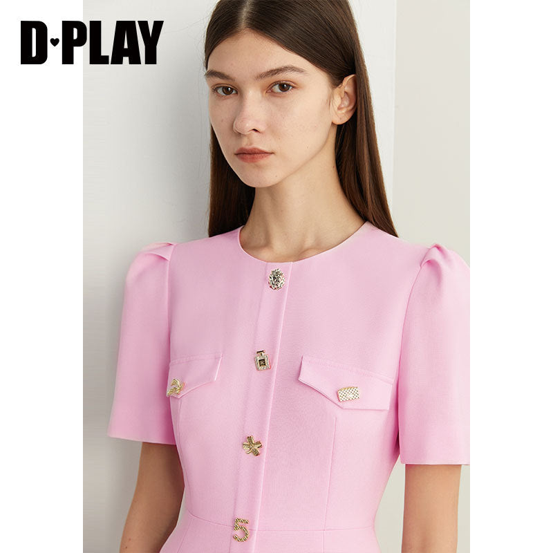 Early Autumn Cherry Blossom Pink Dress - Sayu