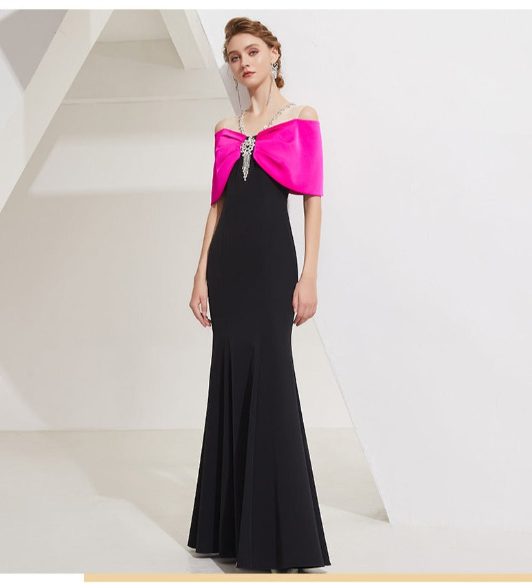 Limited edition High-end light luxury wear banquet long dress- Elia