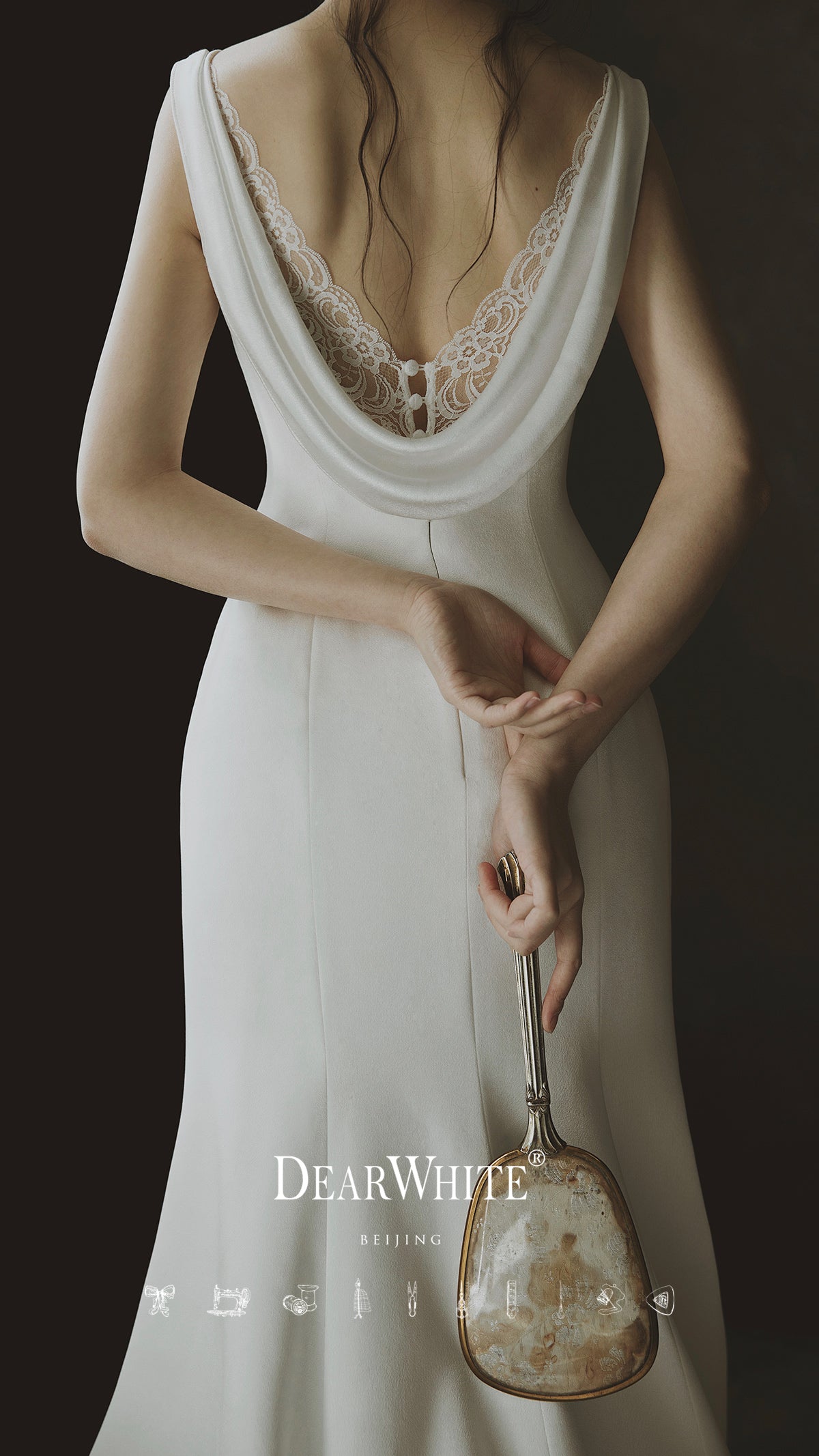 Early Spring 2023 Original Long Satin Weding Gown Dress- Cilia