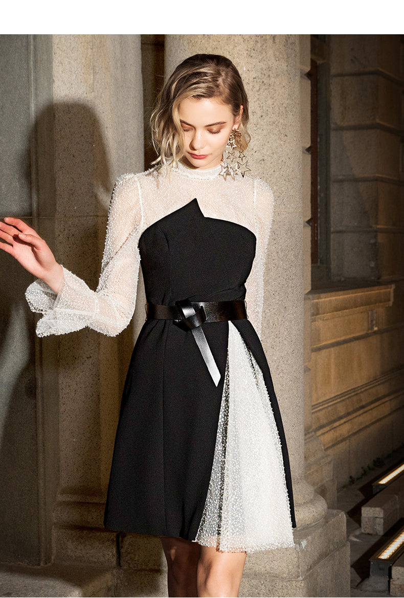 This gorgeous A-line skirt features beautiful beading- Deca