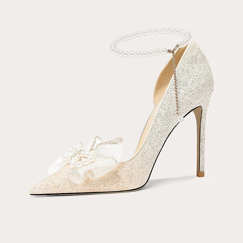 Pointed-toed shoes design high-heeled sandals -Gela