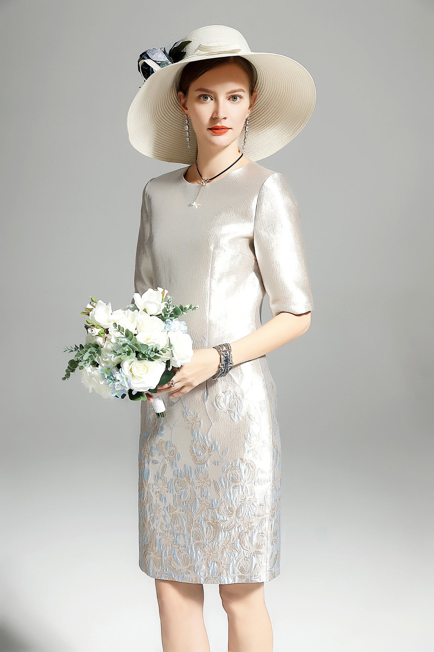 Autumn Jacquard Luxury Dress- Mia