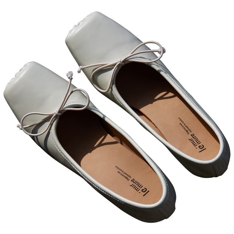 Leather Stylish Ball Heel Handmade Water Dyed Ballet Shoes- Ceti