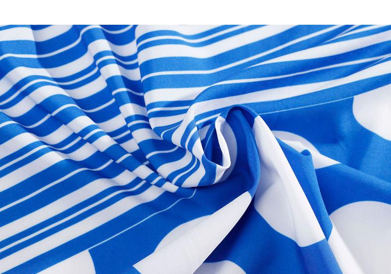 Blue wave point irregular Japanese holiday straps seaside cardigan kimino - Raf