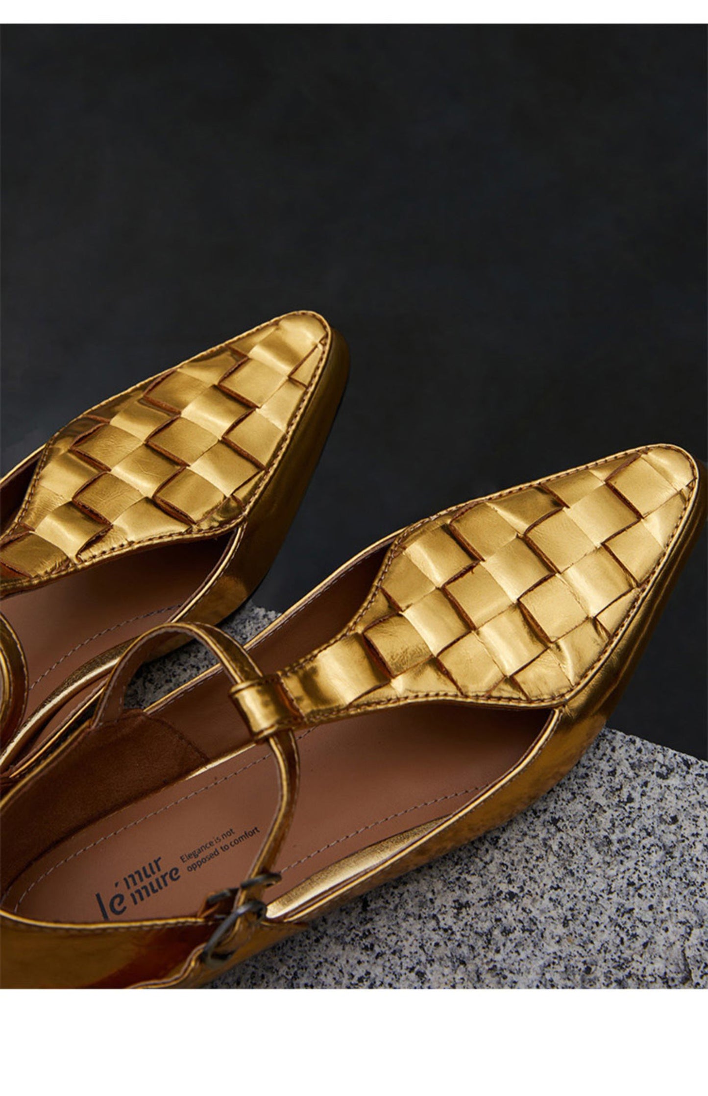 Woven Mary Jane calfskin- Mooner