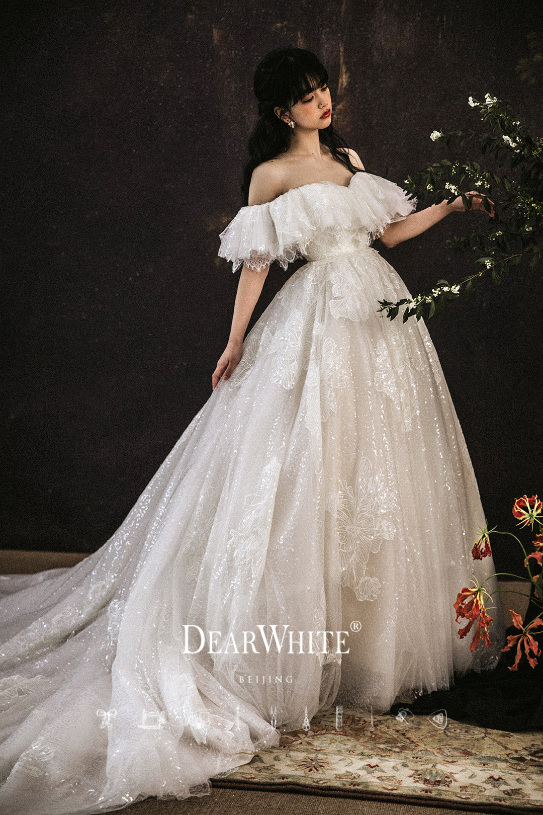 one shoulder princess wedding dress One Shoulder Bridal Dress 7448W One Shoulder Bridal Dress 7448W