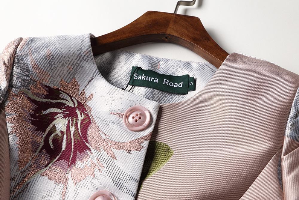 Limited Edition New Luxury Jacquard Print Windbreaker Coat jacket + dress two piece suit set - Lane set