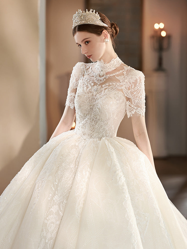 Early Spring 2023 highquality retro wedding dress with tail Jadis