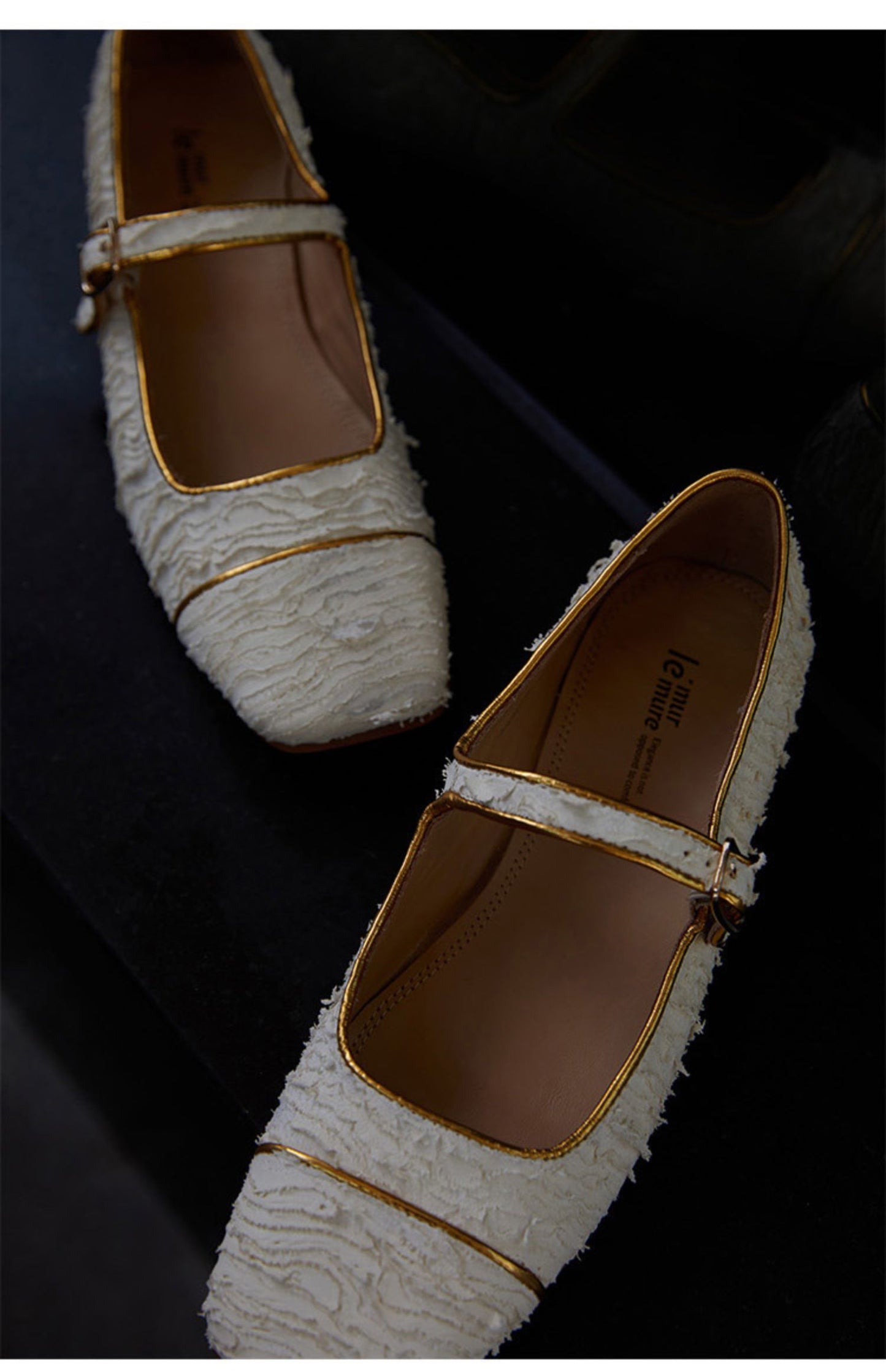 Exclusive high-definition Italian hand-cut texture top layer cowhide classic Mary Jane- Janu