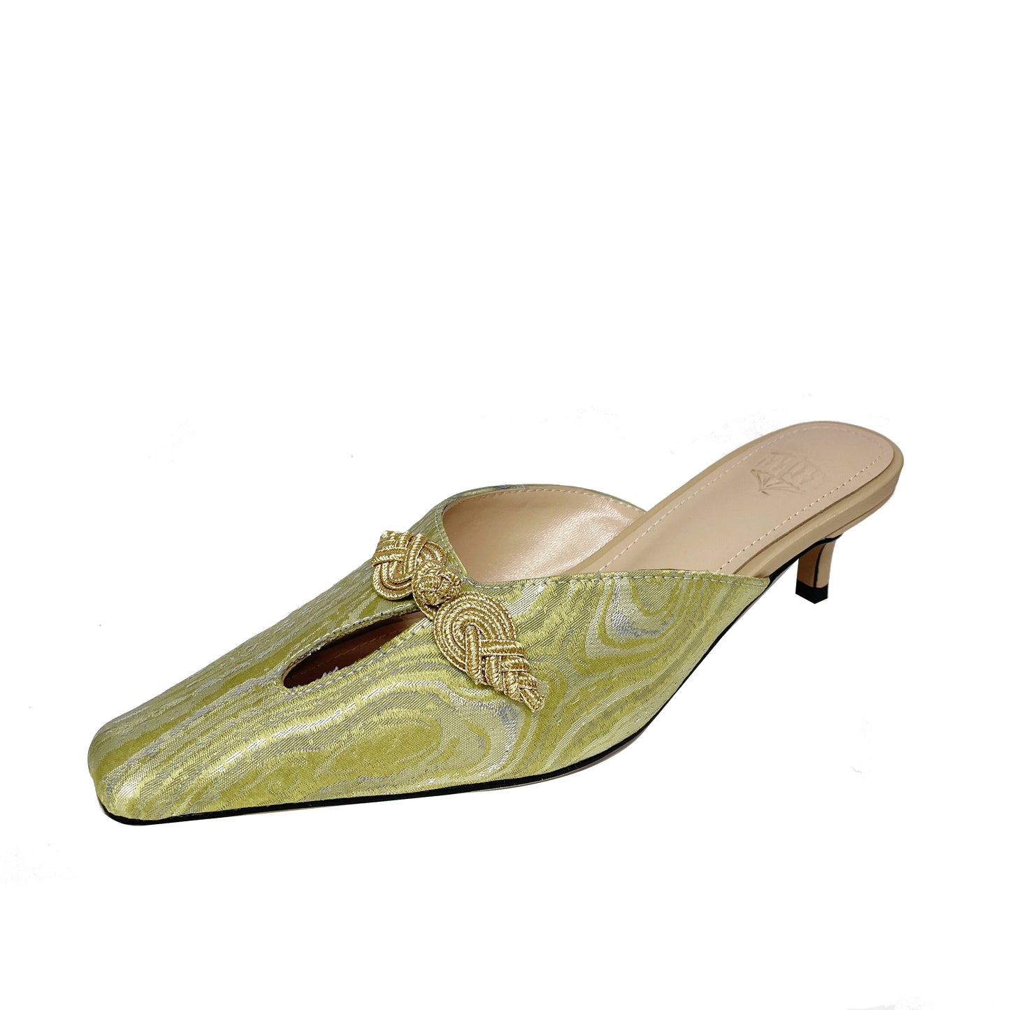 B-FEI o Chinese style new square-topped kitten heel mule - Shior