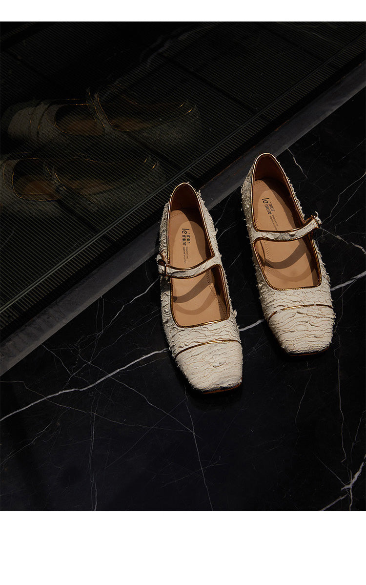 Limited edition silk exclusive pig nose autumn new ballet shoes- Golia