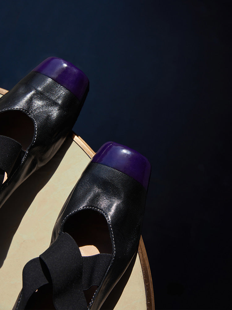 Cordovan Mary Janes ballet shoes- Heloa