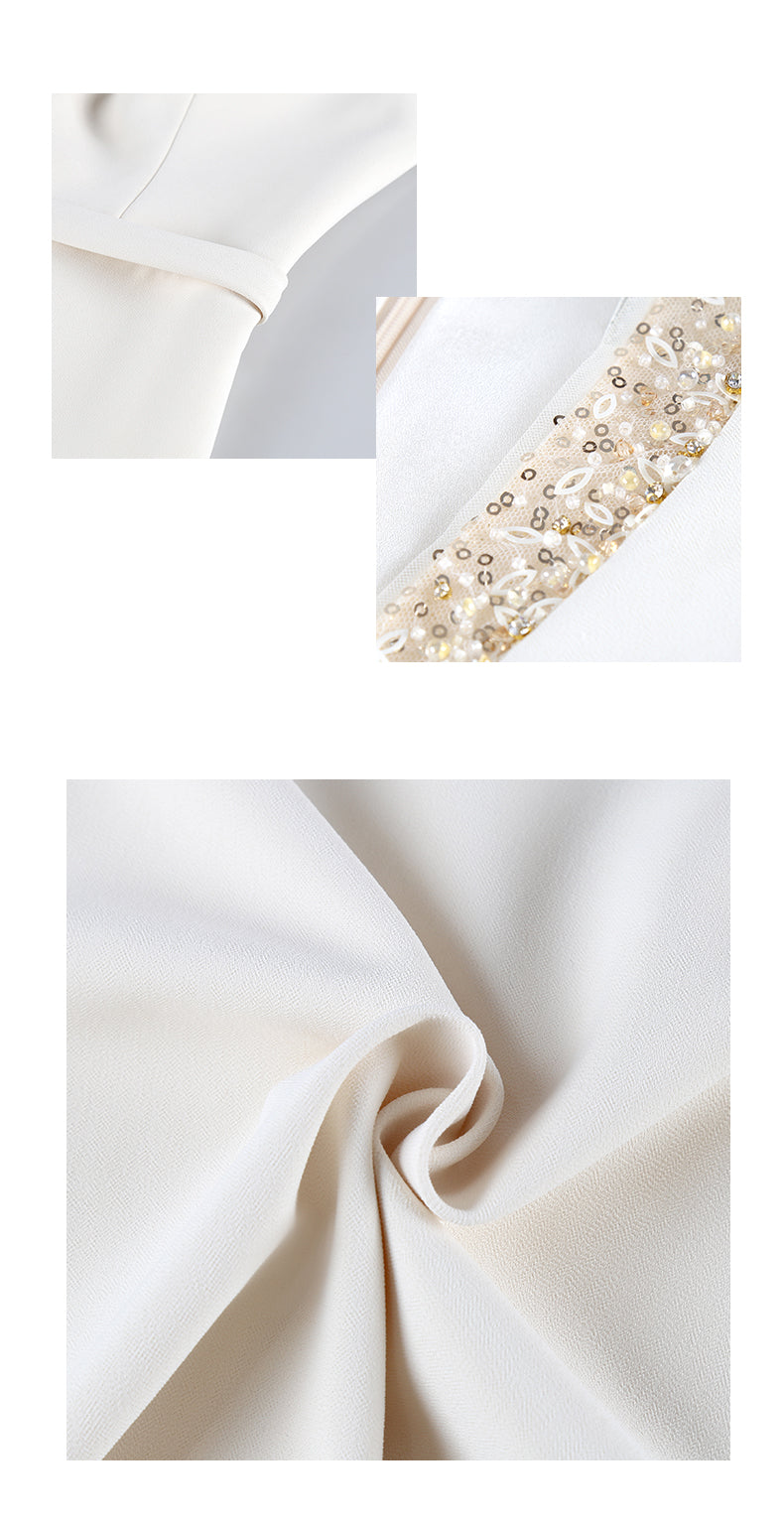 High end simple fishtail cocktail short wedding dress - Tilda