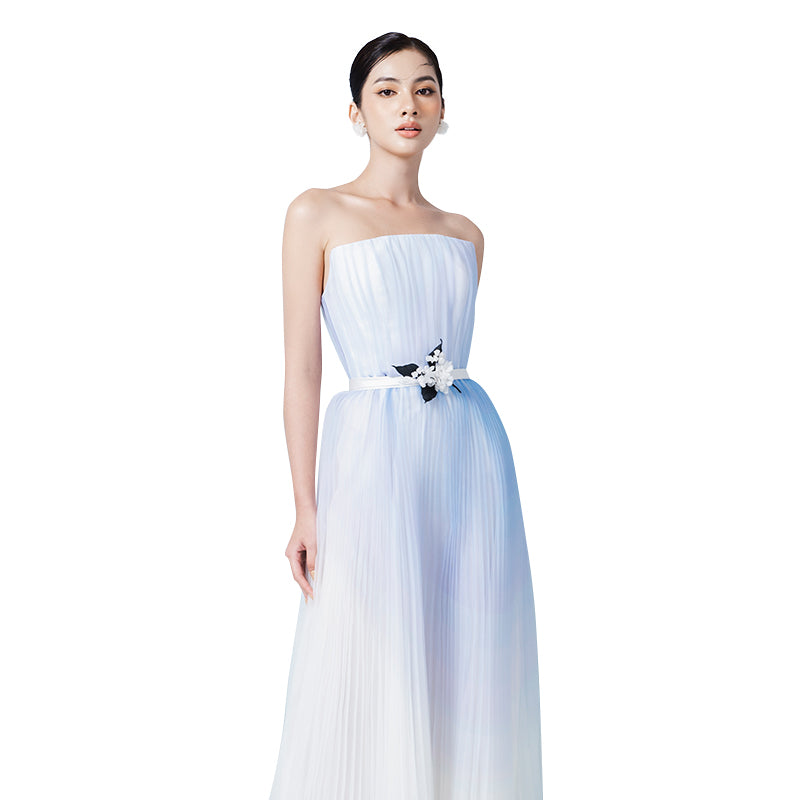 Early Spring 2023 new sleeveless tube top salsa gradient dress- Rita