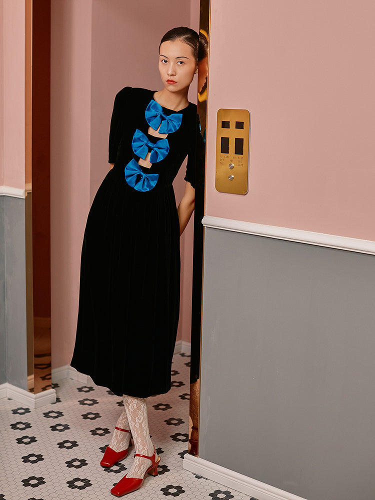 Retro Fashion Short Sleeve Velvet Dress- Jeno – GOOD GIRL REBEL Retro Fashion Short Sleeve Velvet Dress- Jeno – GOOD GIRL REBEL