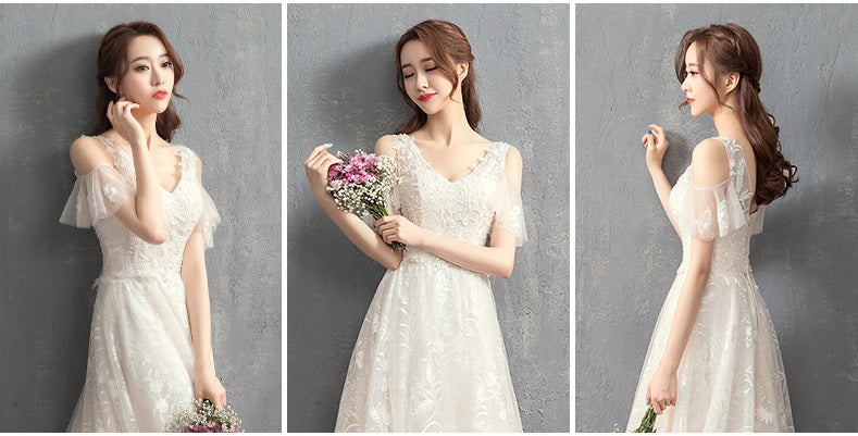 Early Spring 2023 starry sky small trailing light wedding dress- Douyin