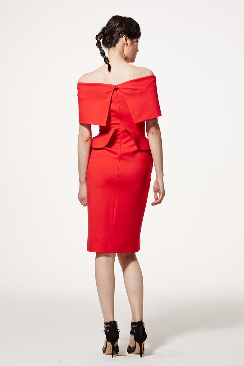 Series spring and summer new design strapless sheath red dress- Soniy