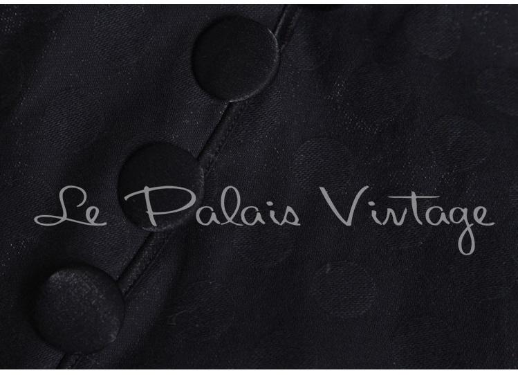 Le Palais vintage retro sexy slit jacquard pinup polka dress- Usera