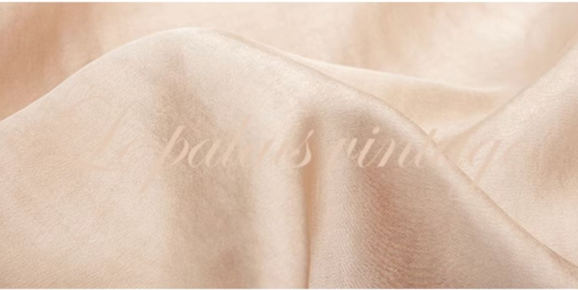 Le Palais Vintage Elegant Beige Sleeveless Silk Swing-neck Side Slit Cocktail Dress-Mena
