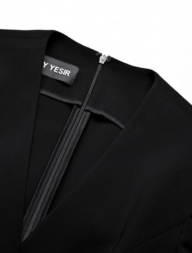 YES BY YESIR | Big A-Line Double-Breasted Casual Dress - VARESSA.