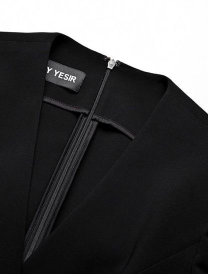 YES BY YESIR | Big A-Line Double-Breasted Casual Dress - VARESSA.