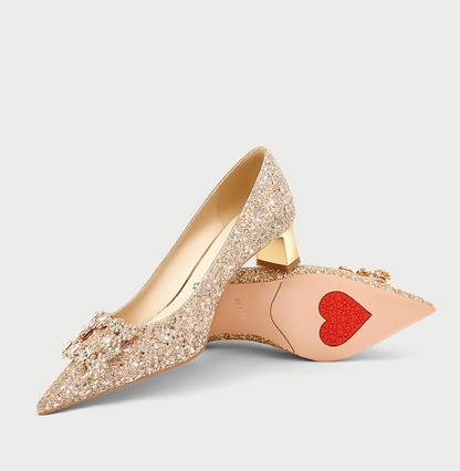 PJJUU He Xiu thick high heels - MORAL.