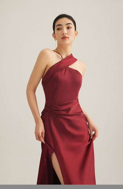 GOUDIN light luxury slip evening dress-JAX.