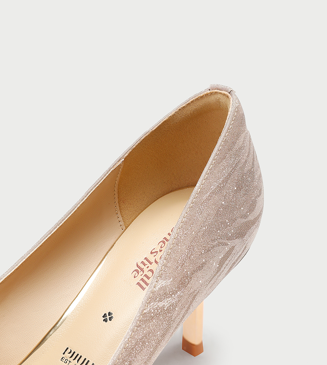 PJJUU elegant hexiu champagne heels  - JERKS.