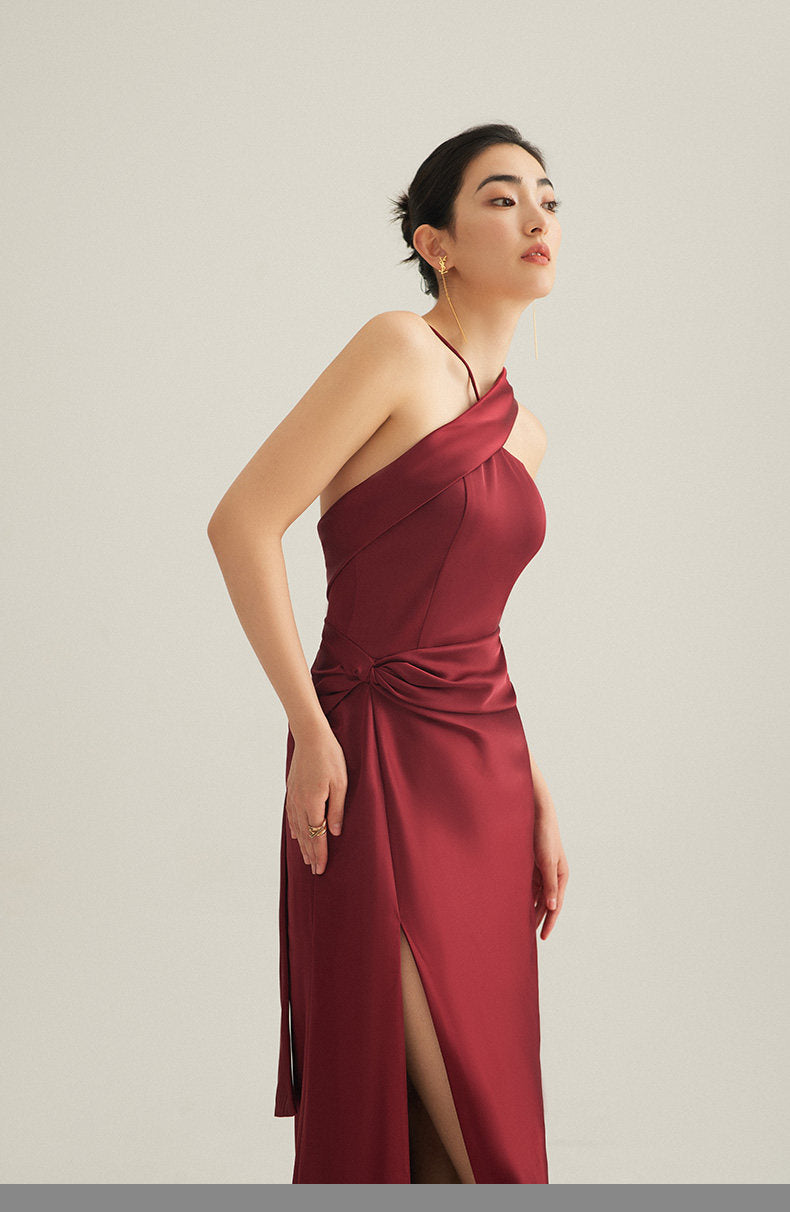 GOUDIN light luxury slip evening dress-JAX.