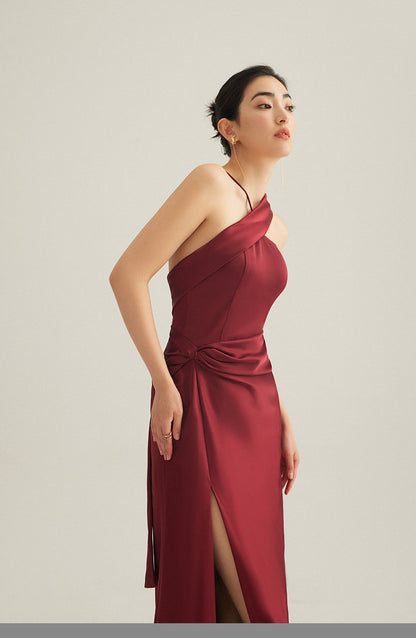 GOUDIN light luxury slip evening dress-JAX.