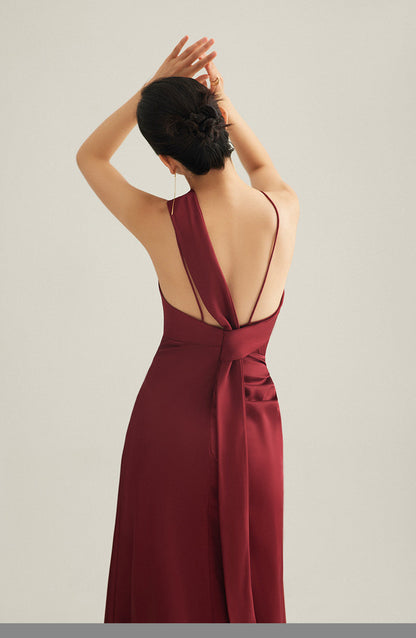 GOUDIN light luxury slip evening dress-JAX.