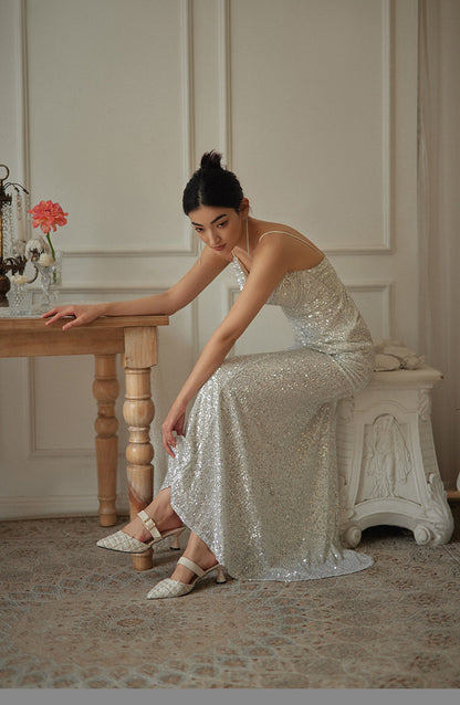 GOUDIN long banquet light luxury evening dress-LIKKY.