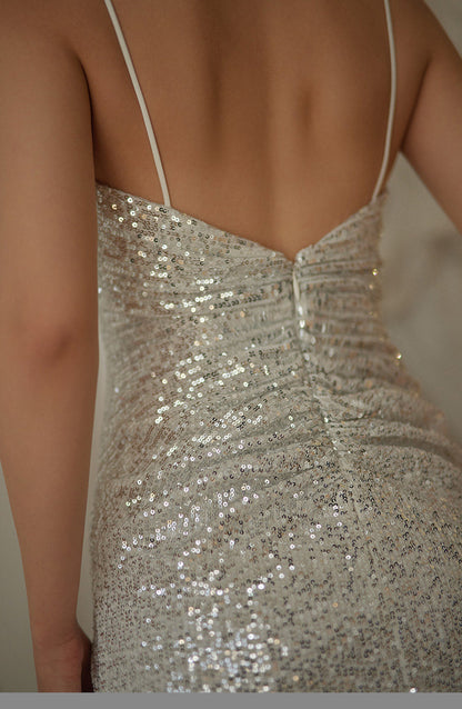 GOUDIN long banquet light luxury evening dress-LIKKY.