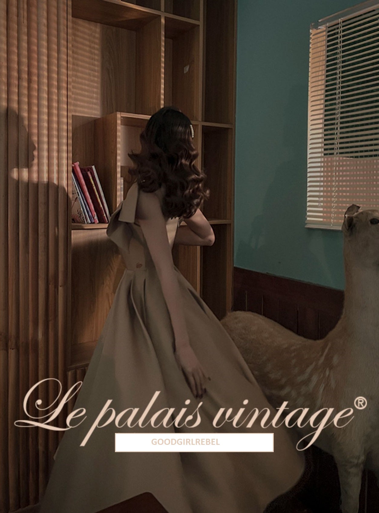Le Palais Vintage Elegant Apricot Asymmetrical Plain High Waist Cocktail Dress-Bena