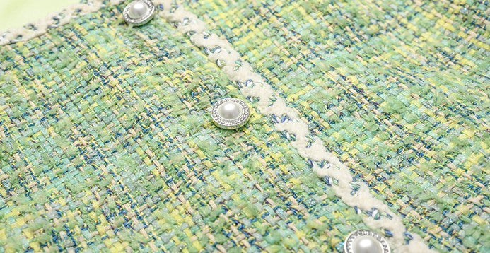 YES BY YESIR | Truncated Wide Tweed Cropped Jacket - MILISSA.