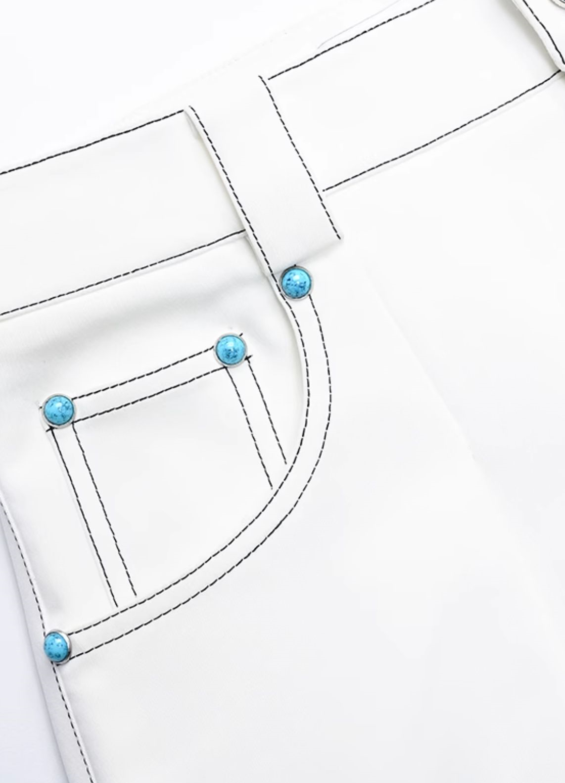 YES BY YESIR | Topstitched Denim Vest and Pant Suit Set - CYANNE.