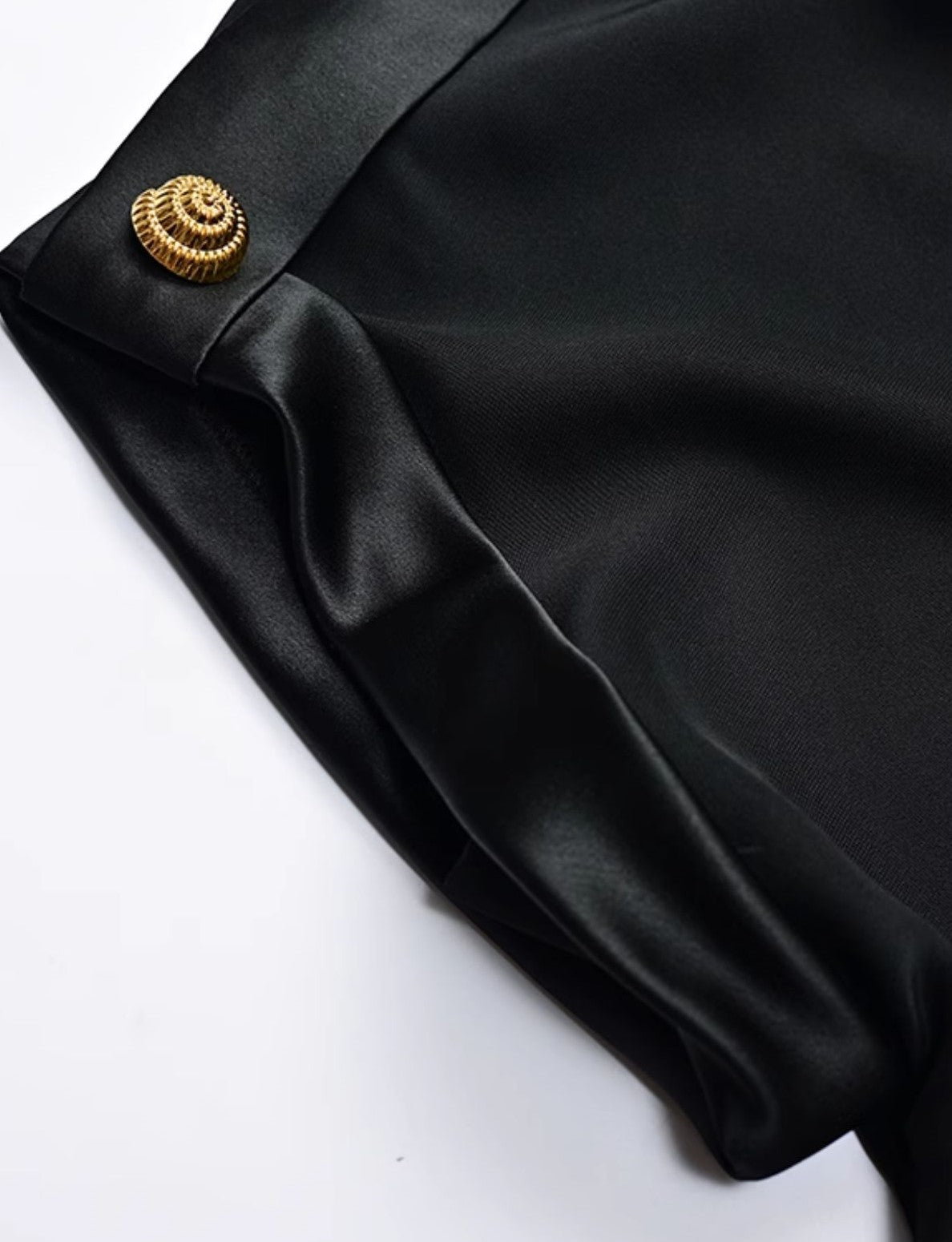 YES BY YESIR | Military Swing Neck Chiffon Shirt -ELISARA.