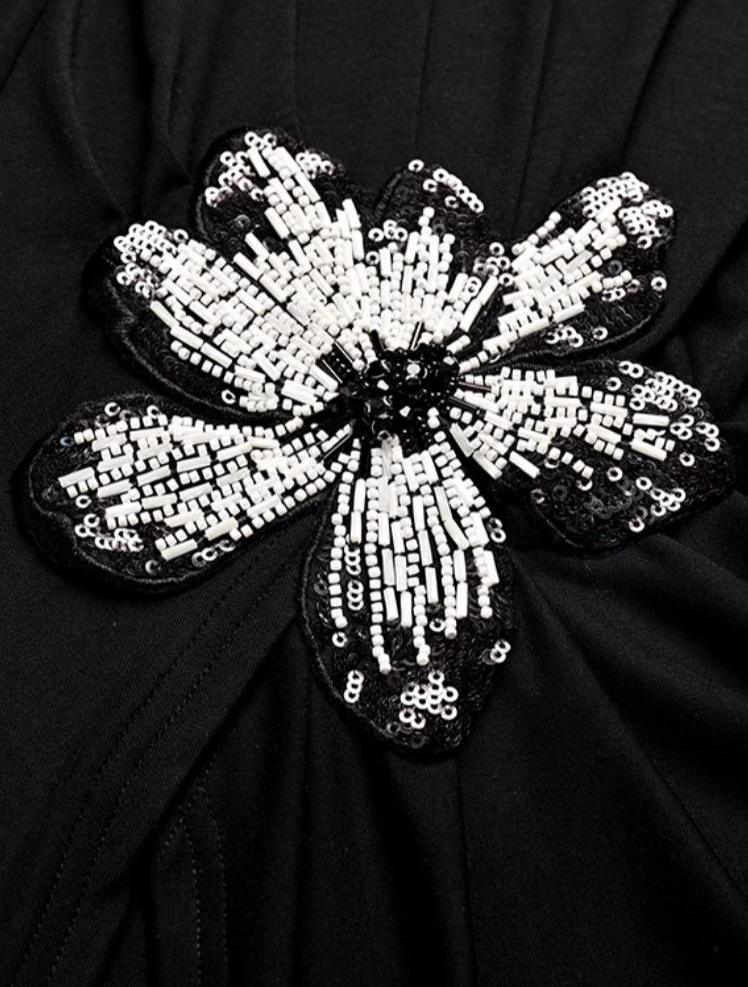 YES BY YESIR | Hollow Embroidered long short Dress and top set -ELIORA.