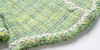 YES BY YESIR | Truncated Wide Tweed Cropped Jacket - MILISSA.