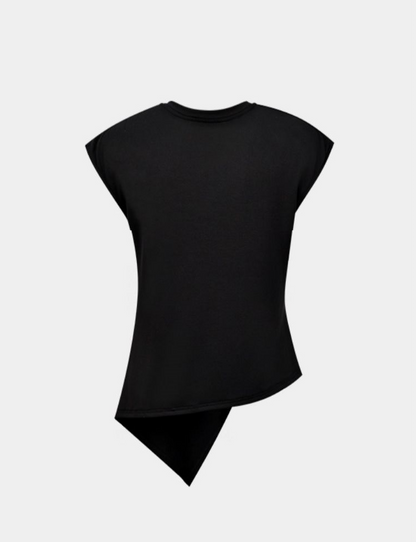 YES BY YESIR | Deconstructed Embroidered Asymmetric Top  -MAELINA.