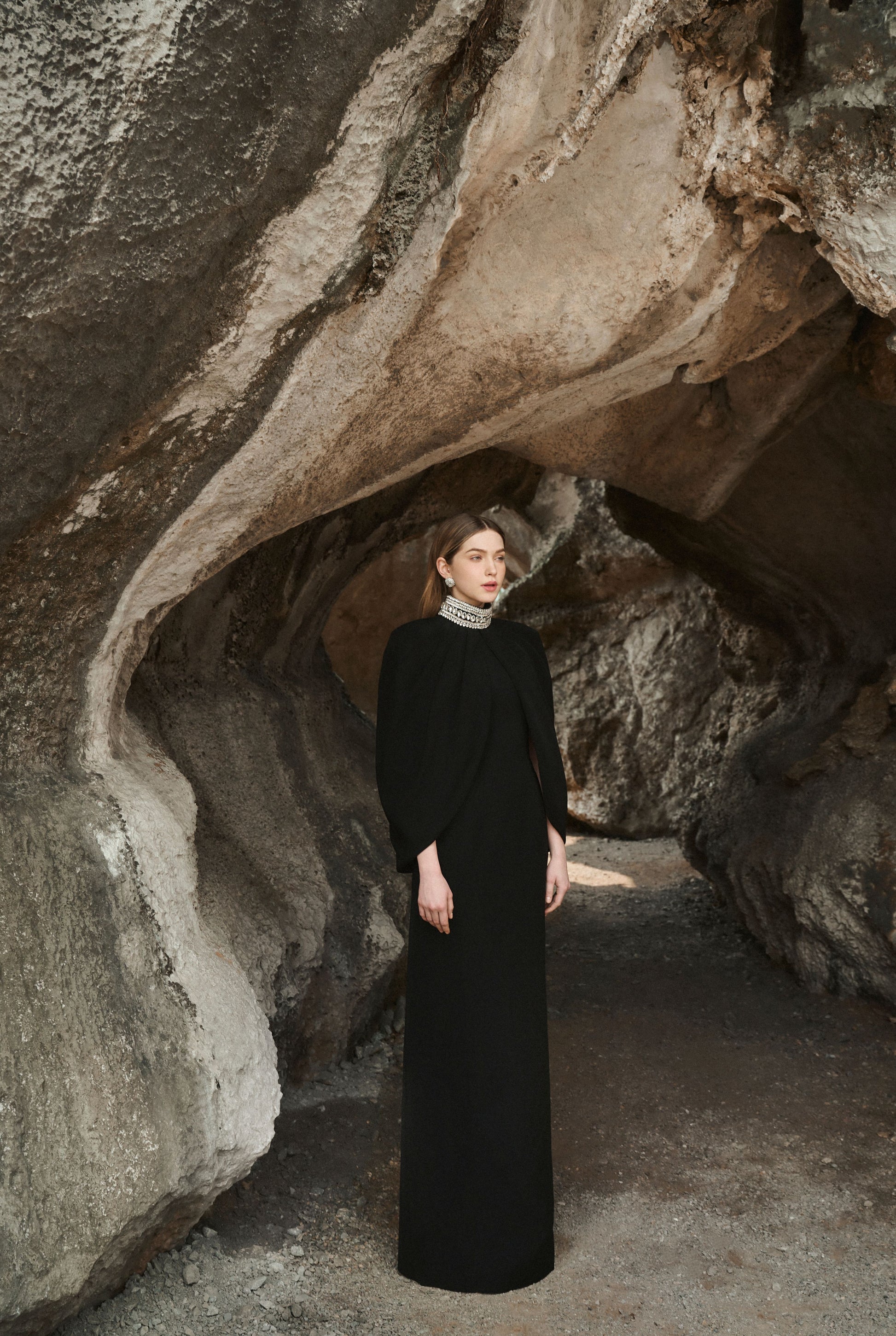 Stone Collar Cape and Bodycon Dress GOOD GIRL REBEL Stone Collar Cape and Bodycon Dress GOOD GIRL REBEL