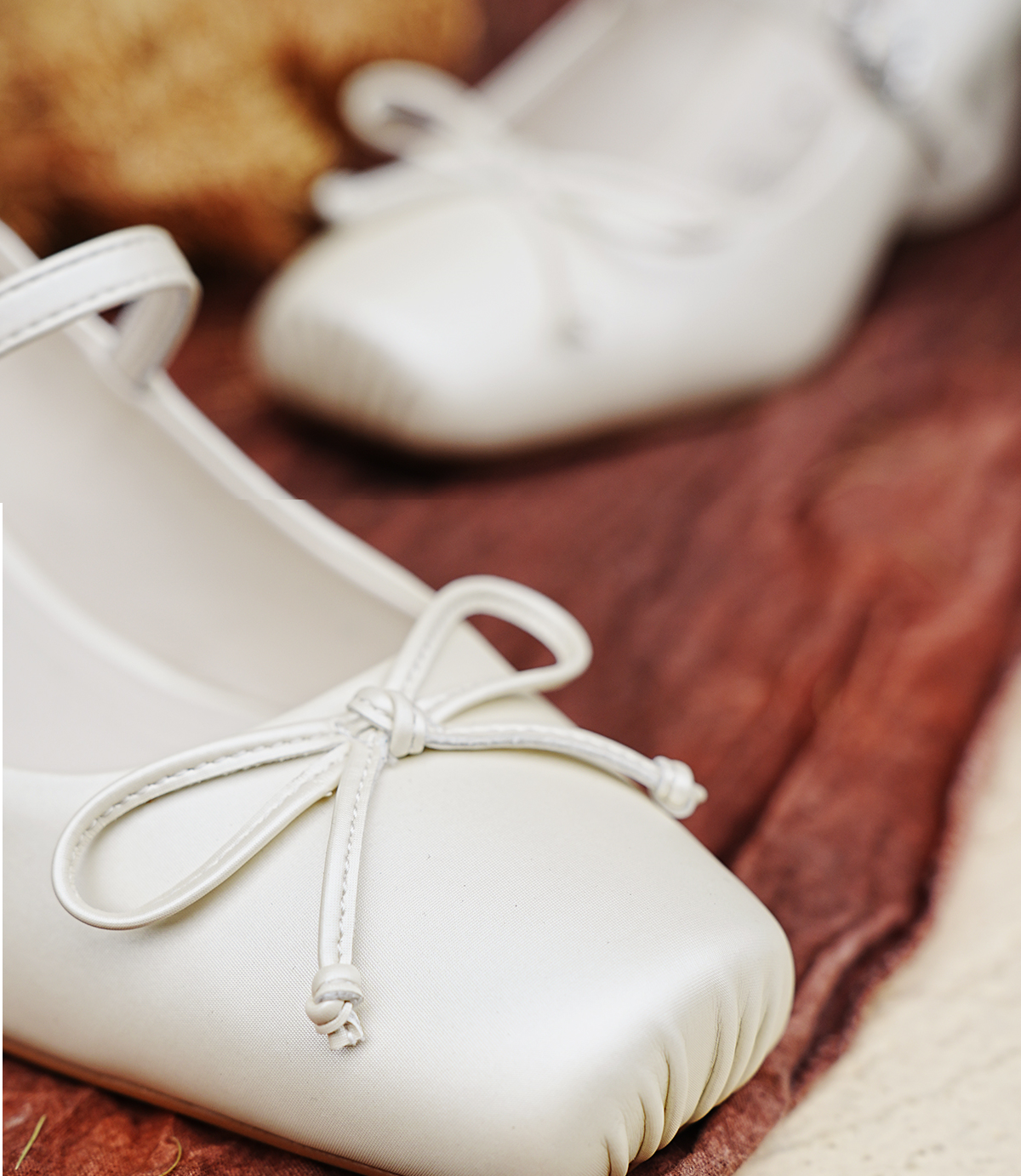 PJJUU white ballet mary jane thick heels - GABE.