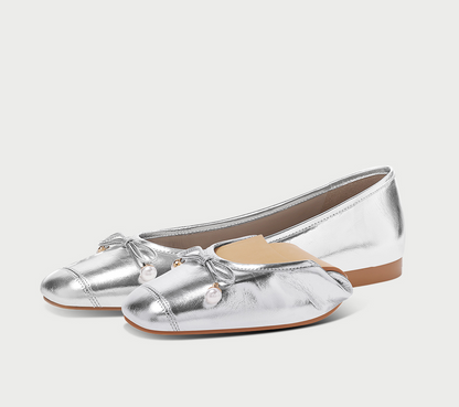 PJJUU Classy round toe flats pumps- CONK.