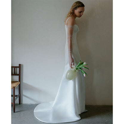 GOUDIN white design light luxury evening fairy travel dress-SEMS.