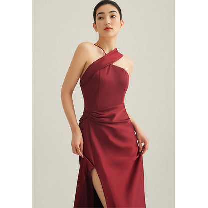 GOUDIN light luxury slip evening dress-JAX.
