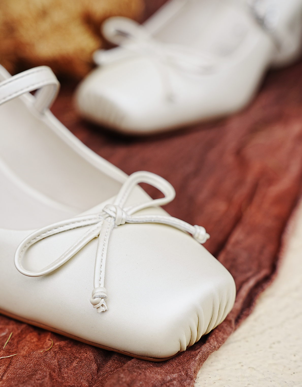 PJJUU Mary jane thick heel square toe ballet shoes  - METAL.