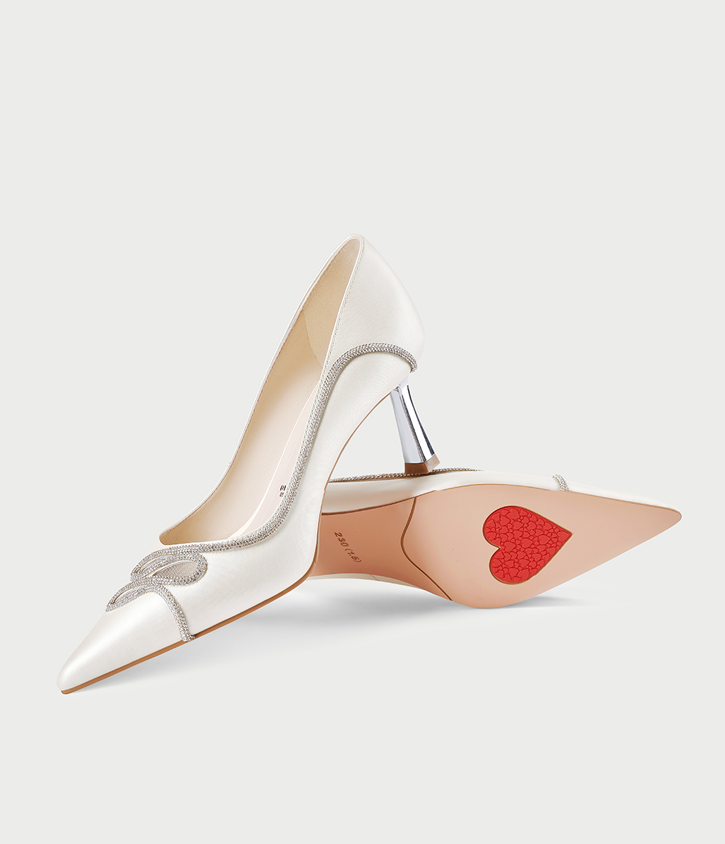 PJJUU beautiful white stiletto heels - HEROD.