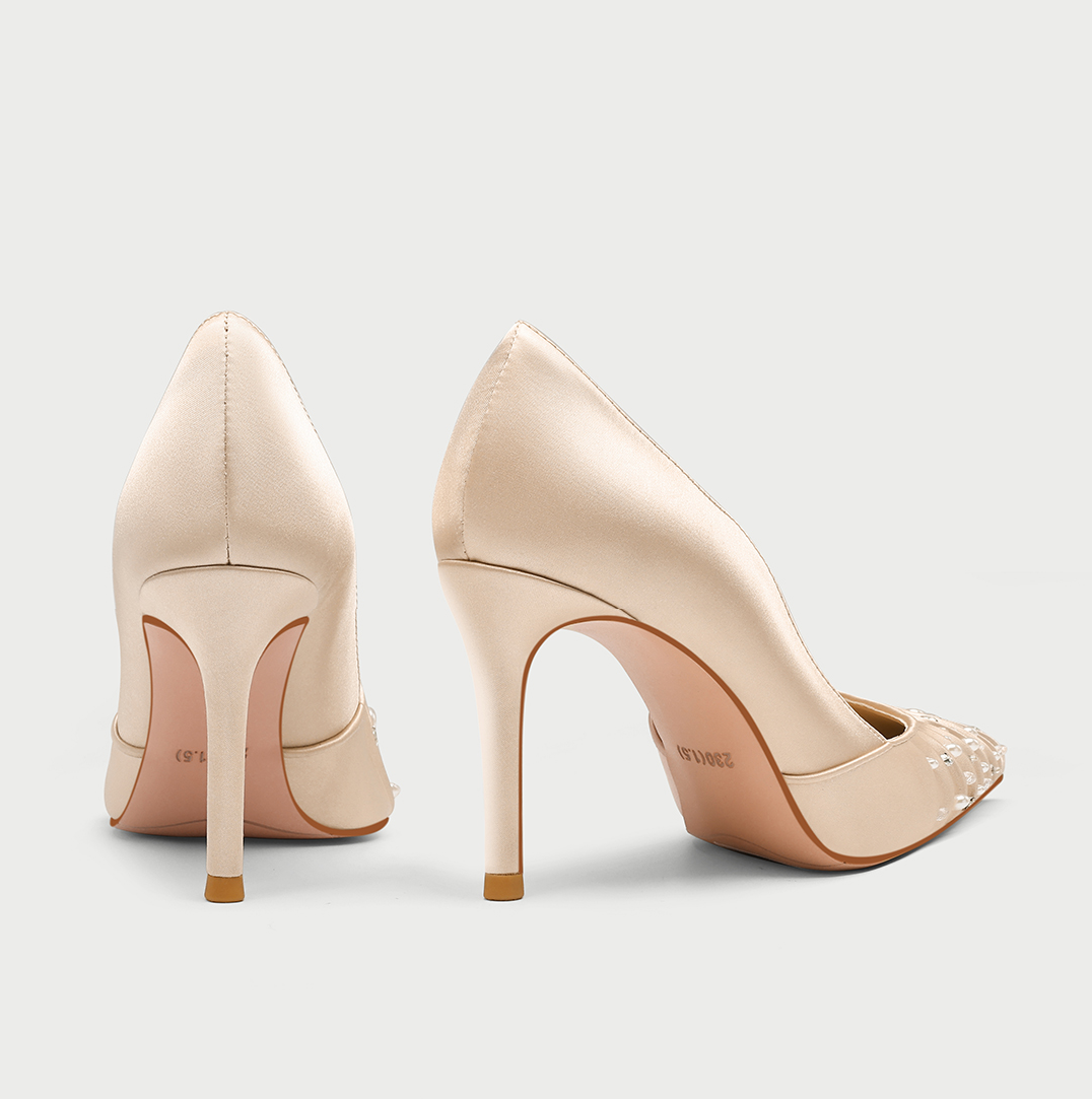 PJJUU champagne colored stiletto heels - BOND.